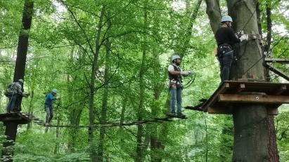 Klettern im Wald